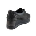 Сиви дамски обувки с платформа, естествена кожа - всекидневни обувки за пролетта и лятото N 100015409