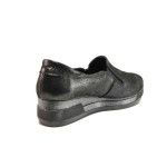 Черни дамски обувки с платформа, естествена кожа - всекидневни обувки за пролетта и лятото N 100015791