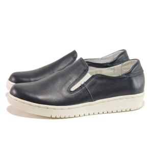 Червени анатомични дамски обувки с равна подметка, естествена кожа - всекидневни обувки за пролетта и лятото N 100015769