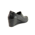 Черни дамски обувки с платформа, естествена кожа - всекидневни обувки за пролетта и лятото N 100015746