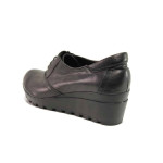 Черни дамски обувки с платформа, естествена кожа - всекидневни обувки за пролетта и лятото N 100015747