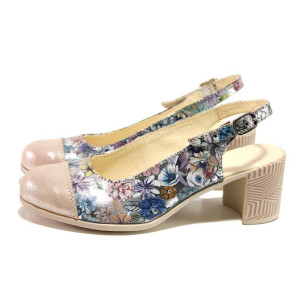 Всички цветове дамски обувки със среден ток, естествена кожа - всекидневни обувки за пролетта и лятото N 100015934