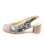 Всички цветове дамски обувки със среден ток, естествена кожа - всекидневни обувки за пролетта и лятото N 100015934