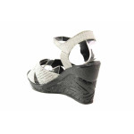 Бели анатомични дамски сандали, естествена кожа - ежедневни обувки за пролетта и лятото N 100015868