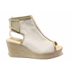 Бели анатомични летни дамски боти, естествена кожа - ежедневни обувки за пролетта и лятото N 100018601