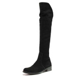 Черни анатомични дамски ботуши, естествена кожа - всекидневни обувки за есента и зимата N 100016322