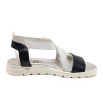 Бели анатомични дамски сандали, естествена кожа - ежедневни обувки за пролетта и лятото N 100015969