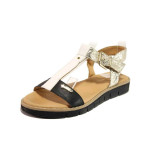 Бели анатомични дамски сандали, естествена кожа - ежедневни обувки за пролетта и лятото N 100015972