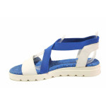 Бели анатомични дамски сандали, естествена кожа - ежедневни обувки за пролетта и лятото N 100016012