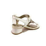 Бели дамски сандали, естествена кожа - елегантни обувки за пролетта и лятото N 100015942
