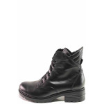Черни юношески боти, естествена кожа - всекидневни обувки за есента и зимата N 100016510