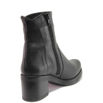 Черни дамски боти, естествена кожа - ежедневни обувки за есента и зимата N 100016624