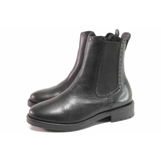 Черни анатомични дамски боти, естествена кожа - ежедневни обувки за есента и зимата N 100016617