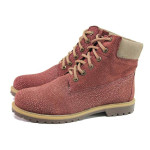 Винени анатомични юношески боти, естествен набук - ежедневни обувки за есента и зимата N 100016550