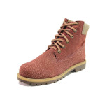 Винени анатомични юношески боти, естествен набук - ежедневни обувки за есента и зимата N 100016550