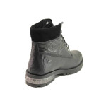 Черни анатомични дамски боти, естествена кожа - ежедневни обувки за есента и зимата N 100016531