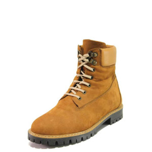 Бежови дамски боти, естествен набук - ежедневни обувки за есента и зимата N 100016544