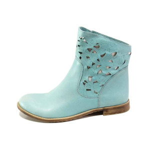 Светлосини летни анатомични дамски боти, естествена кожа - ежедневни обувки за пролетта и лятото N 100016738