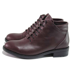 Винени анатомични дамски боти, естествена кожа - ежедневни обувки за есента и зимата N 100016838