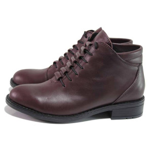 Винени анатомични дамски боти, естествена кожа - ежедневни обувки за есента и зимата N 100016838