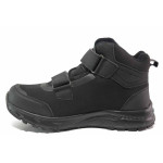 Черни юношески боти, текстилна материя - спортни обувки за есента и зимата N 100017186