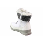 Бели юношески боти, pvc материя и текстилна материя - всекидневни обувки за есента и зимата N 100017344