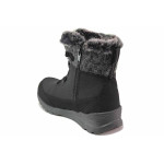 Черни юношески боти, pvc материя и текстилна материя - ежедневни обувки за есента и зимата N 100017345