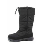 Черни юношески боти, pvc материя и текстилна материя - ежедневни обувки за есента и зимата N 100017347