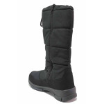 Черни юношески боти, pvc материя и текстилна материя - ежедневни обувки за есента и зимата N 100017347