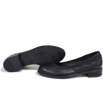 Черни анатомични дамски обувки с равна подметка, естествена кожа - всекидневни обувки за пролетта и лятото N 100015394