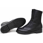 Черни дамски боти, естествена кожа - всекидневни обувки за есента и зимата N 100019194
