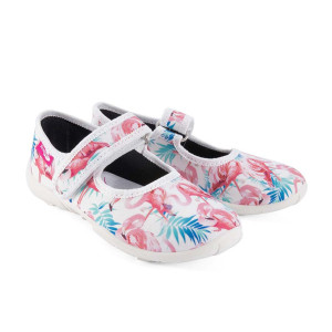 Бели детски обувки, текстилна материя - всекидневни обувки за целогодишно ползване N 100015667 Бели детски обувки, текстилна материя - всекидневни обувки за целогодишно ползване N 100015667