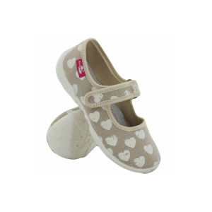 Бежови детски обувки, текстилна материя - всекидневни обувки за целогодишно ползване N 100015668