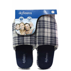 Бежови домашни чехли, текстилна материя - равни обувки за есента и зимата N 100017023