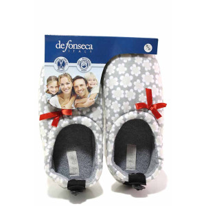 Зелени домашни чехли, текстилна материя - равни обувки за есента и зимата N 100017024