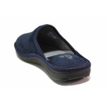Сини домашни чехли, текстилна материя - всекидневни обувки за есента и зимата N 100017055