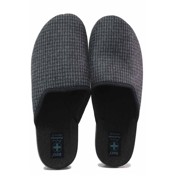 Черни домашни чехли, текстилна материя - всекидневни обувки за есента и зимата N 100017163