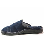 Сини домашни чехли, текстилна материя - ежедневни обувки за есента и зимата N 100017167