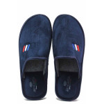 Сини домашни чехли, текстилна материя - всекидневни обувки за есента и зимата N 100017257