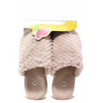 Розови домашни чехли, анатомични, текстилна материя - ежедневни обувки за есента и зимата N 100017339