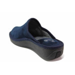 Сини домашни чехли, текстилна материя - всекидневни обувки за есента и зимата N 100017434