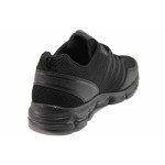 Черни мъжки спортни обувки, еко-кожа и текстилна материя - спортни обувки за пролетта и лятото N 100015326