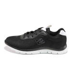 Черни спортни дамски обувки, текстилна материя - спортни обувки за пролетта и лятото N 100015378