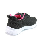 Черни дамски маратонки, текстилна материя - спортни обувки за пролетта и лятото N 100015435