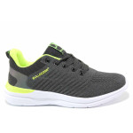 Черни тинейджърски маратонки, текстилна материя - спортни обувки за пролетта и лятото N 100015438