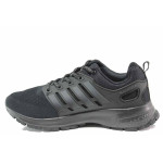 Черни мъжки маратонки, текстилна материя - спортни обувки за пролетта и лятото N 100015445