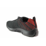 Черни мъжки маратонки, текстилна материя - спортни обувки за пролетта и лятото N 100015563