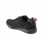 Черни мъжки маратонки, текстилна материя - спортни обувки за пролетта и лятото N 100015564