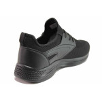 Черни мъжки маратонки, еко-кожа и текстилна материя - спортни обувки за пролетта и лятото N 100015587