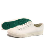 Бели мъжки обувки, здрава еко-кожа - спортни кецове за пролетта и лятото N 100015920